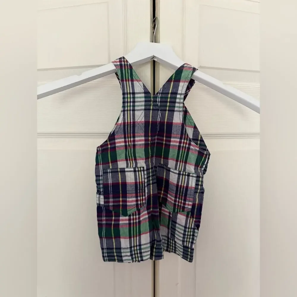 Ralph Lauren Baby Boy Plaid Overalls 3 Months Baby Outfit
